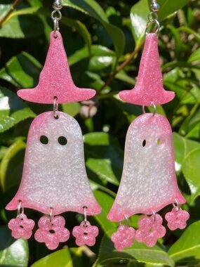 Ghost & Witch Hat Earrings